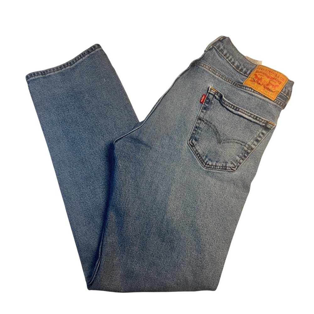 Levis 505 Regular Fit Straight Leg Jeans Mens 34x32 Medium Wash Blue 00505-1994 - Picture 1 of 8